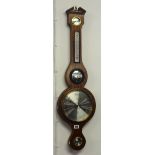 A reproduction mahogany cased Cornitti five glass barometer