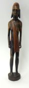 African tribal figure of a huntsman, 60cm