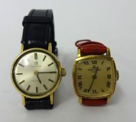 Two Ladies traditional wrist watches by Omega and Jaeger le Coultre
