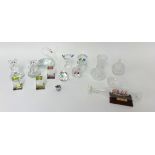 Swarovski eight various ornaments and other glass ware