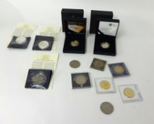 Thirteen various coins including Royal Mint silver proof £2 Commemorative coins (2), Westminster