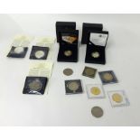 Thirteen various coins including Royal Mint silver proof £2 Commemorative coins (2), Westminster