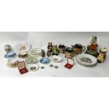 A quantity of decorative china ware including various Doulton and other character jugs, Wedgwood