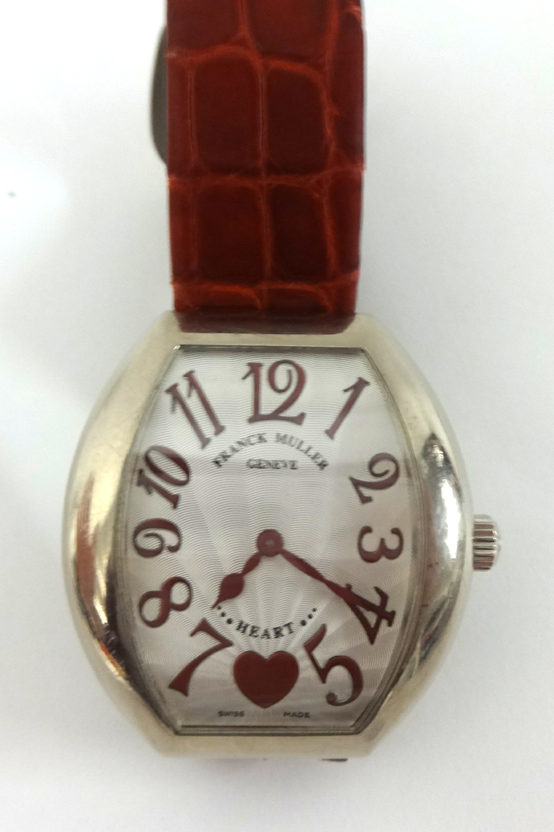 A fine Franck Muller Gents wrist watch, heart design with certificate dated 2009 and original boxes