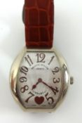 A fine Franck Muller Gents wrist watch, heart design with certificate dated 2009 and original boxes