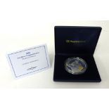 The Royal officers 5oz silver Commemorative coin, silver part plated 22ct gold, 5oz cased