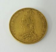 Victoria 1891 gold sovereign