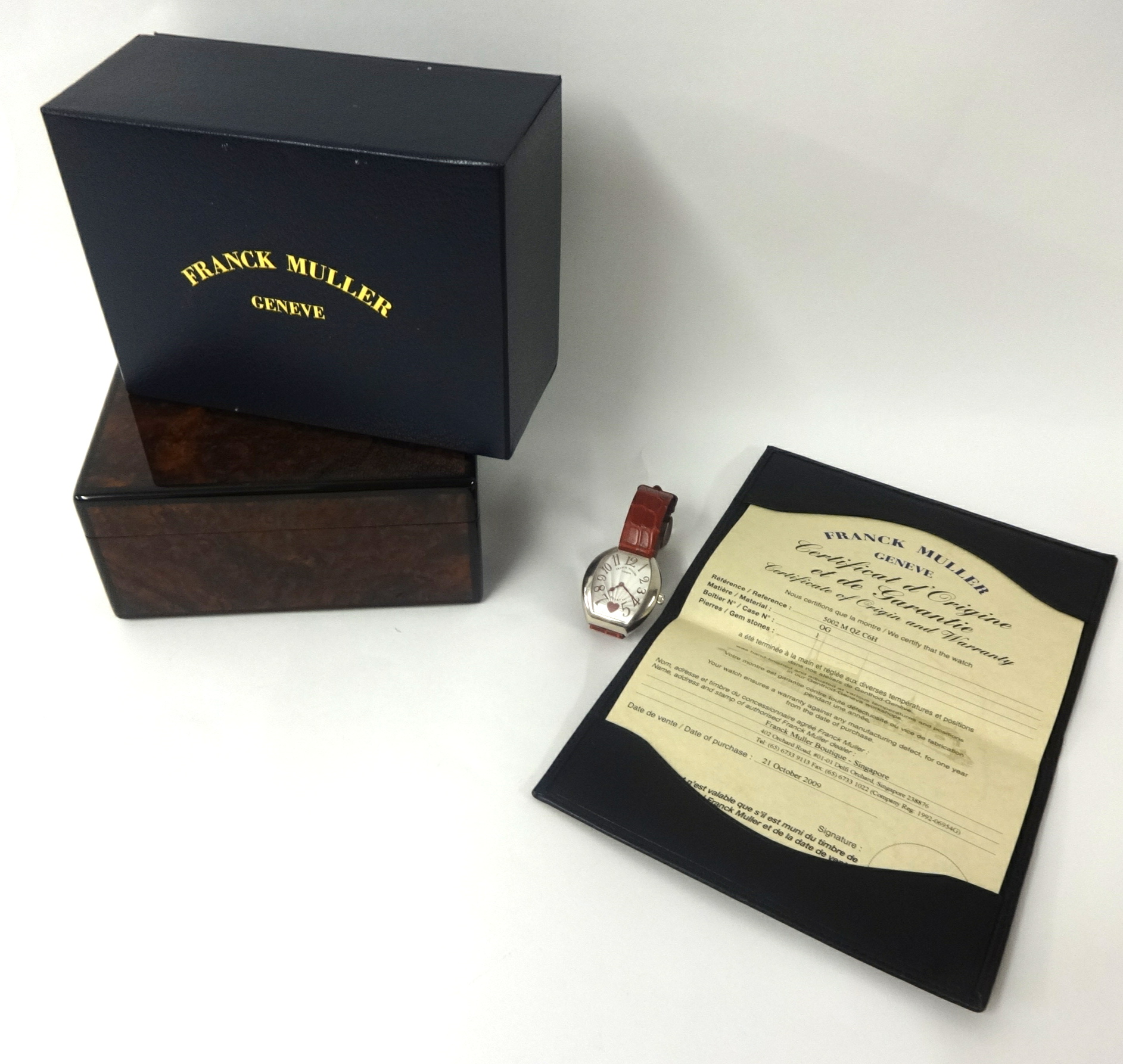A fine Franck Muller Gents wrist watch, heart design with certificate dated 2009 and original boxes - Image 2 of 2