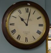 Reproduction dial clock, 43cm, Knight and Gibbins, London