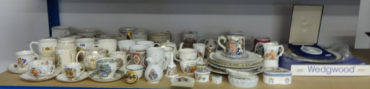 Quantity of Royalty china and Commemorative wares including Dame Laura Knight mug, Victorian