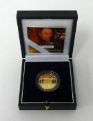 Royal Mint, 200 Anniversary of The Steam Locomotive, 2004, 22ct gold proof £2 coin, 15.97g, cased
