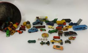 Various die cast models including Dinky, Corgi and Lesney