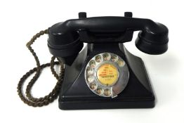 Black bakelite model 232F telephone