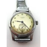 Gents stainless steel traditional J.W. Benson wrist watch