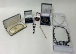 Collection of various modern dress jewellery including Jersey Pearl necklace, Monet bracelet and