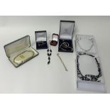 Collection of various modern dress jewellery including Jersey Pearl necklace, Monet bracelet and