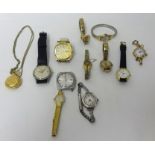 Collection of traditional Ladies and Gents watches and Ladies modern pendant watch (12)