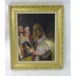 ROBERT LENKIEWICZ (1941-2002) oil on canvas 'The Painter with Jenny Gibson' signed, titled and