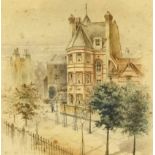 EDMUND EVANS Victorian watercolour 'London Property', signed and dated 1889, 20cm x 18cm (Evans