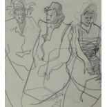 R.O.LENKIEWICZ (1941-2008) early pencil figurative sketch circa 1963  probably a working study of