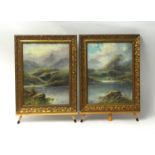 Attributed to DAVID HICKS pair 19th/early 20th century Highland Scenes oil on canvas, signed 'D.