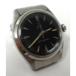 Gents Tudor Oyster Rolex stainless steel wrist watch with black dial