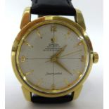 Gents mid size Omega Seamaster wrist watch (with 1950's inscription to back plate)