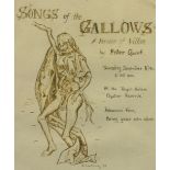 'Songs of The Gallows by PETER QUINT', sketch sign, signed 'R. LENKIEWICZ 1987', 30cm x 24cm