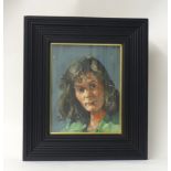 R.O.LENKIEWICZ (1941-2002) oil on board 'Portrait Study of Karen McJury' (Mental Handicap Project