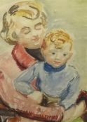 BOHL 1940's oil on board 'St Ives', signed, 46cm x 50cm, unframed also unsigned 1950's