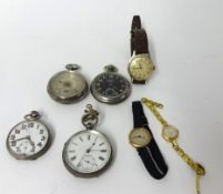 Various pocket and wrist watches including silver pocket watch, traditional Ladies gold watch etc