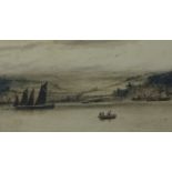 HENRY MARTIN (1833-1908) watercolour 'Dartmouth Harbour' 19cm x 30cm