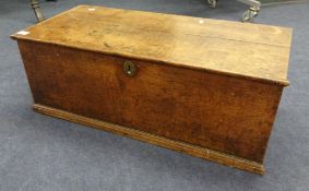 A 19th century oak blanket chest, 78cm wide