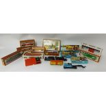 Model railway including Tyco Athern, 16 boxed Tyco rolling stock, 1 Chattanooga engine and tender, 3