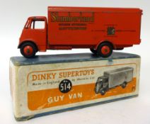 A Dinky Supertoys Guy Van No 514, Slumberland, red, boxed