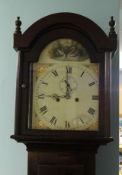 19th century longcase clock, painted dial, 30 hour, 204cm tall