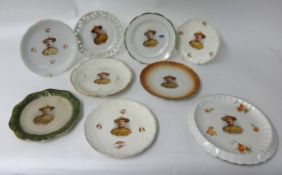Ten B-P plates including LT Col R.S.S. B-P plate with gold rim,
