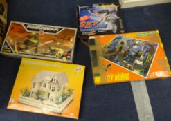 A Wood Craft construction kit (Mansion) other models including Robogear by Airfix and micro