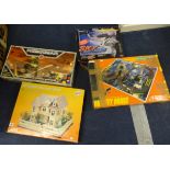 A Wood Craft construction kit (Mansion) other models including Robogear by Airfix and micro