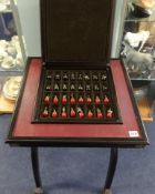 Battle Of Waterloo Chess Set with matching table also a set of American Civil War figures