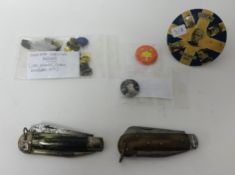 Various Scout badges, including 18 metal Oversees Scout Badges etc, Boer War button badge showing