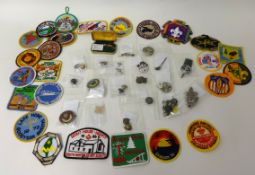 British Scout Badges, metal pre 1967 also 25 Boy Scouts of America cloth event badges