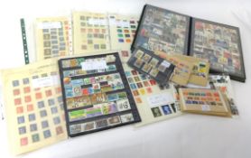 A large collection of Wolrd Stamps, various albums and stock books, also various sheets of mint