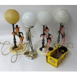 Pelham puppet boxed, novelty Pink Panther table lamps, novelty Mickey Mouse phone, Sunny Jim soft