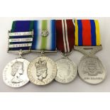 QEII South Atlantic Medal awarded to `23824640 SGT M.R.BRADLEY RA, with rosette, a QEII GSM with the