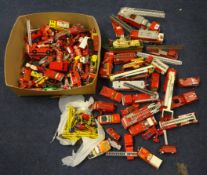 Collection of Fire Engine Diecast Models, loose models including Metz, Dinky Toys, Dinky Supertoys &
