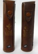 Two Telescopes including B-P Teliscout, see catalogue, with leather case with gold Boy Scout badge