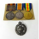 Medals- a QSA group of three medals Walker I. Kellythorn, the QSA with four bars, also a cap