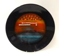 A large Poole 'Planets' wall plate titled 'Jupiter' 40cm diameter