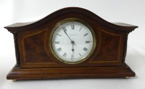Edwardian mahogany cased mantle clock, T.Long & Co, 16cm high